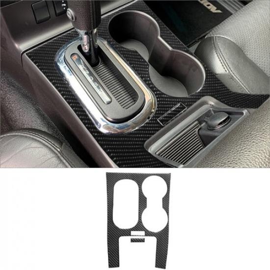 2Pcs Carbon Fiber Automatic Gear Shift Frame Cover Trim For Ford Explorer 08-10