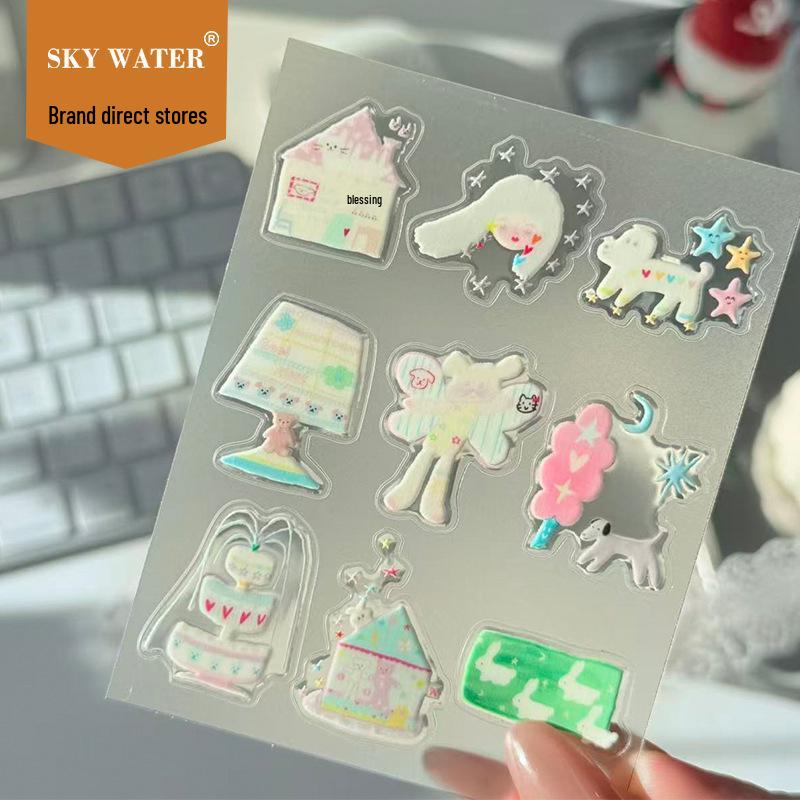 Sky Abstract Art Large Sticker - Force Fruit Jelly DIY Phone Case & Camera Decoration