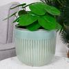 Green porcelain flowerpot 17 cm