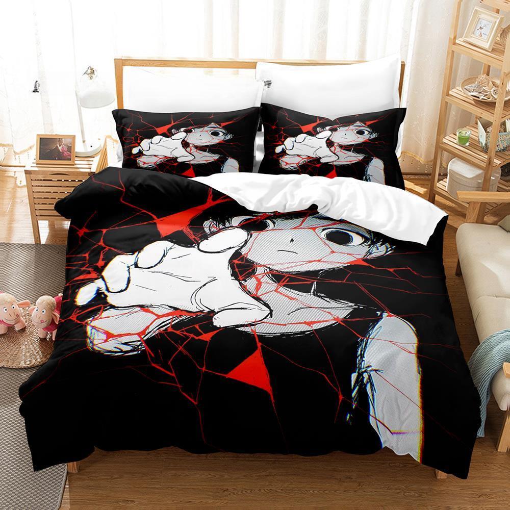 Kawaii Omori Bedding Set Single Twin Full Queen King Size Bed Set Aldult Kid Bedroom Duvetcover Set 3D Print Anime Bed Sheet Set