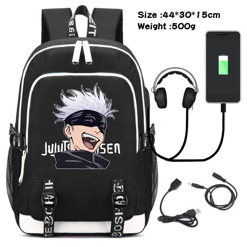 Spell Retreat Peripher bedruckter Rucksack USB-Lade-Rucksack Studenten-Schultasche Outdoor-Computertasche Reisetasche