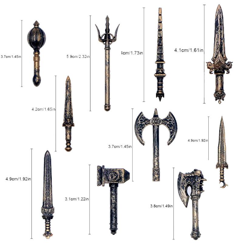 MOC Mittelalterliche Bausteine Charakter Ritter Krieger Zubehörset Helm Schulterrüstung Schild Bogen Pfeil Stein Geschenk Spielzeug X022