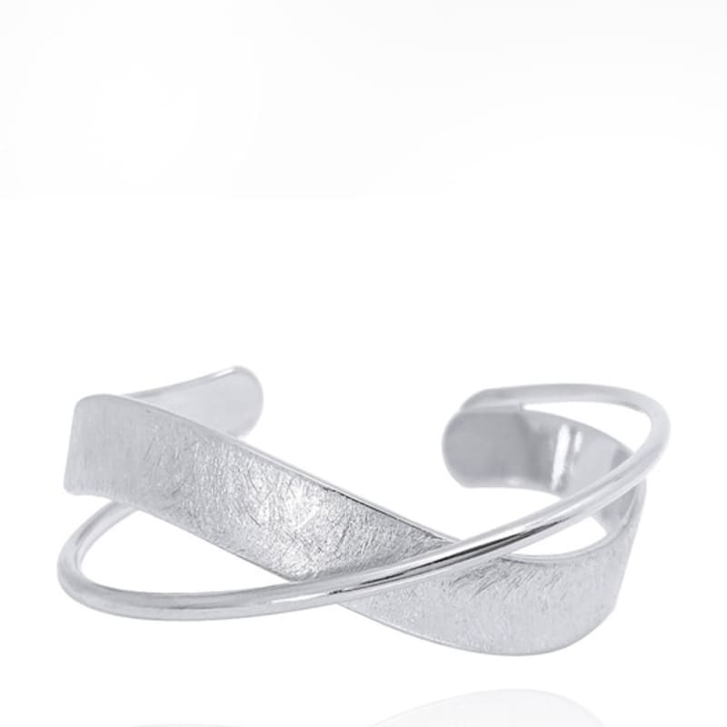 ozel Wire Curve Signature Texture Bracelet PB046B