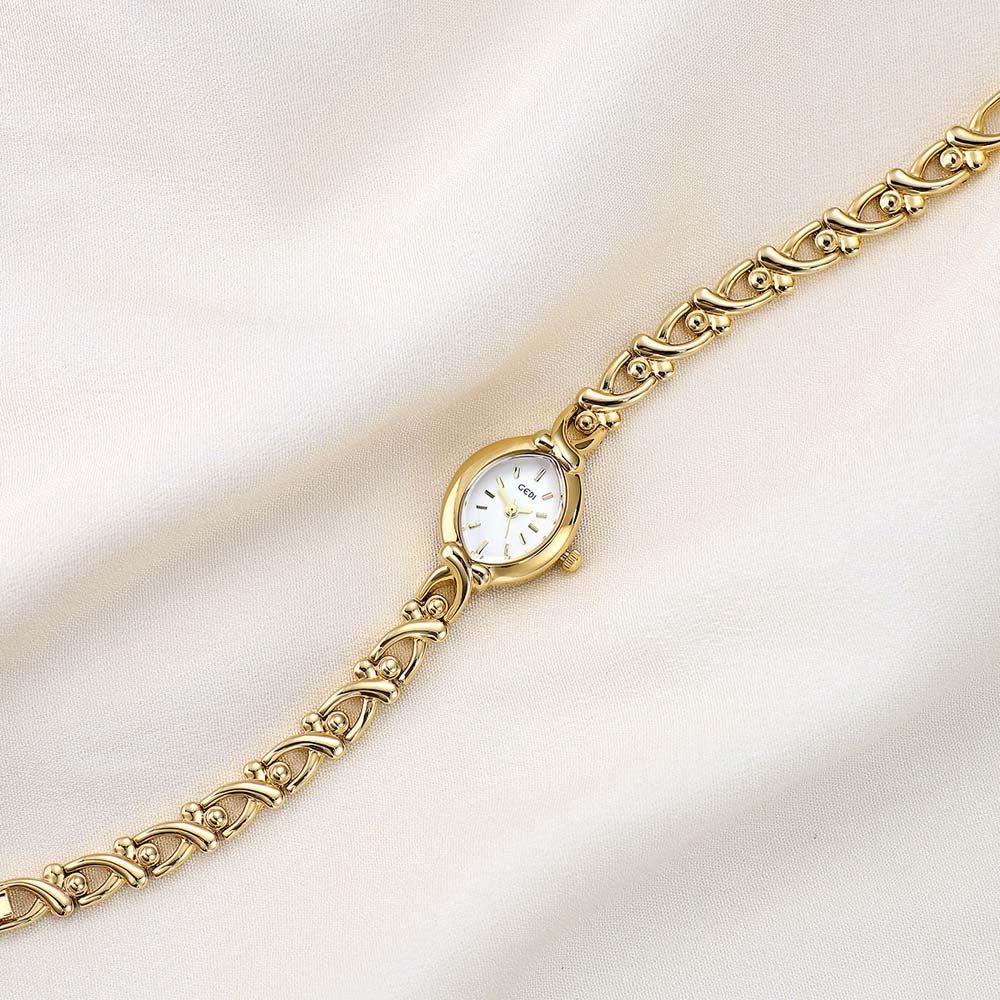 GEDI Women's Watch Vintage-Inspired Chain Strap Timepiece Light Luxury Commuter Style Versatile Women's Quartz Wristwatch