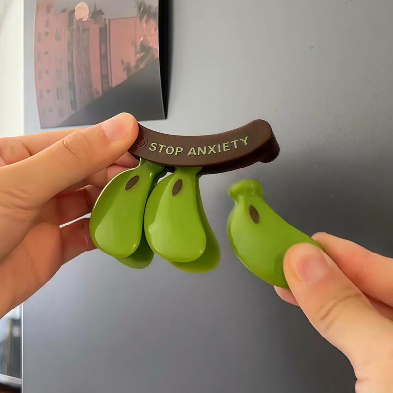 Banana Shaped Food Snack Bag Sealing Clips | 2-in-1 Magnetic Fridge Magnets For Kitchen Organization Home Decoration