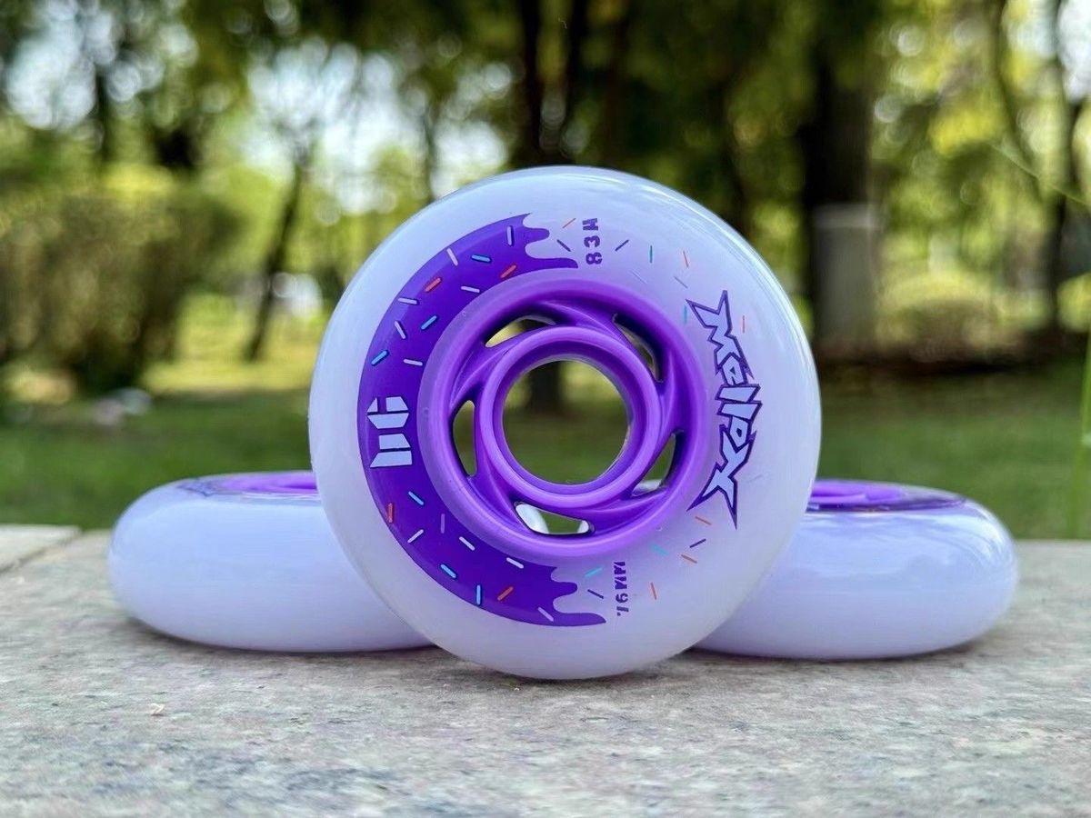 Ruidongle Freestyle Slalom Wheels High-elasticity and Wear-resistant Wheels 83a Hardness Professional Roller Skate Wheels