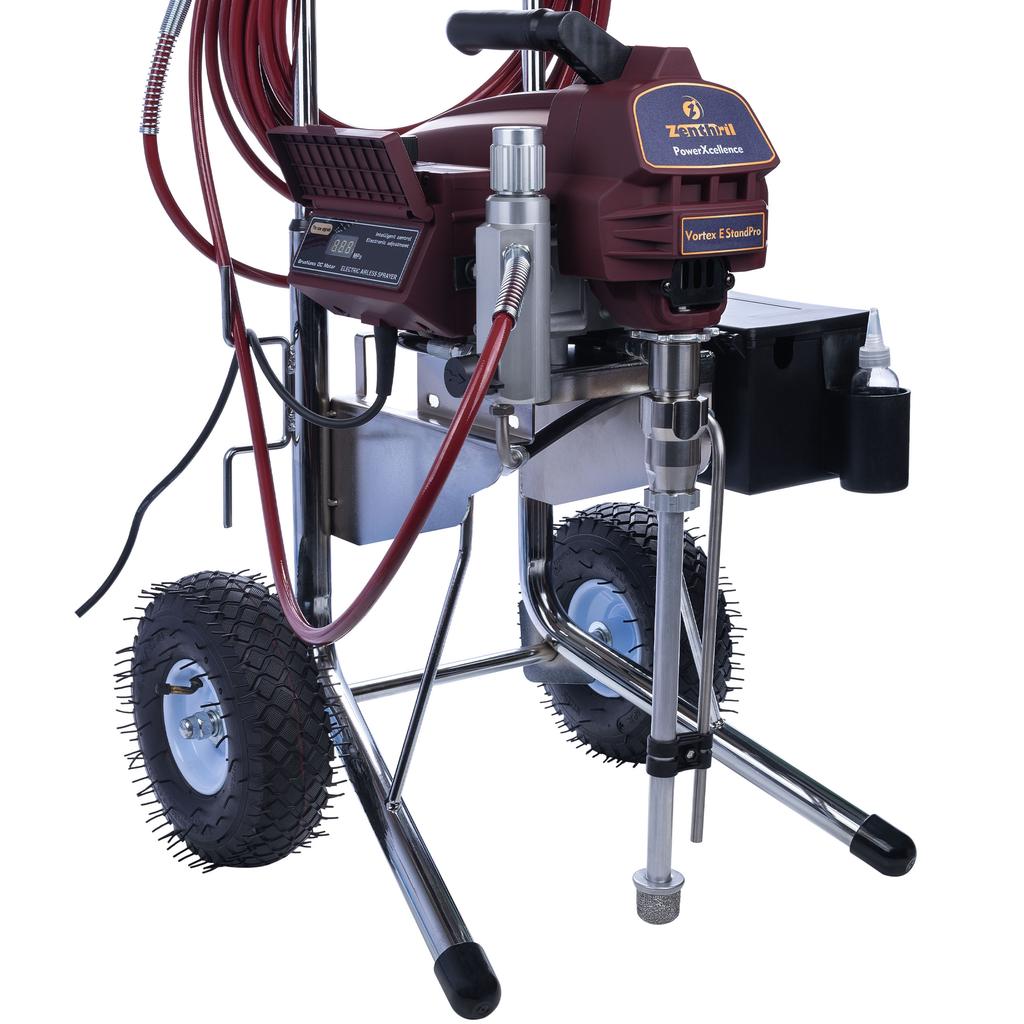 Zenthril Agregat Malarski Vortex E StandPro – Wydajność 3000W, Ciśnienie 20MPa | Wydajność 3,5L/min, Mobilny Wózek Transportowy