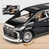 RE021:24 Key Control Version Toyota Alphard MPV Alloy Car Model Diecasts Metal Vehicles Car Model Sound and Light Childrens Toy Gift