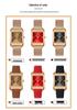 Sanda Women's Retro Leather & Mesh Strap Casual Wristwatch