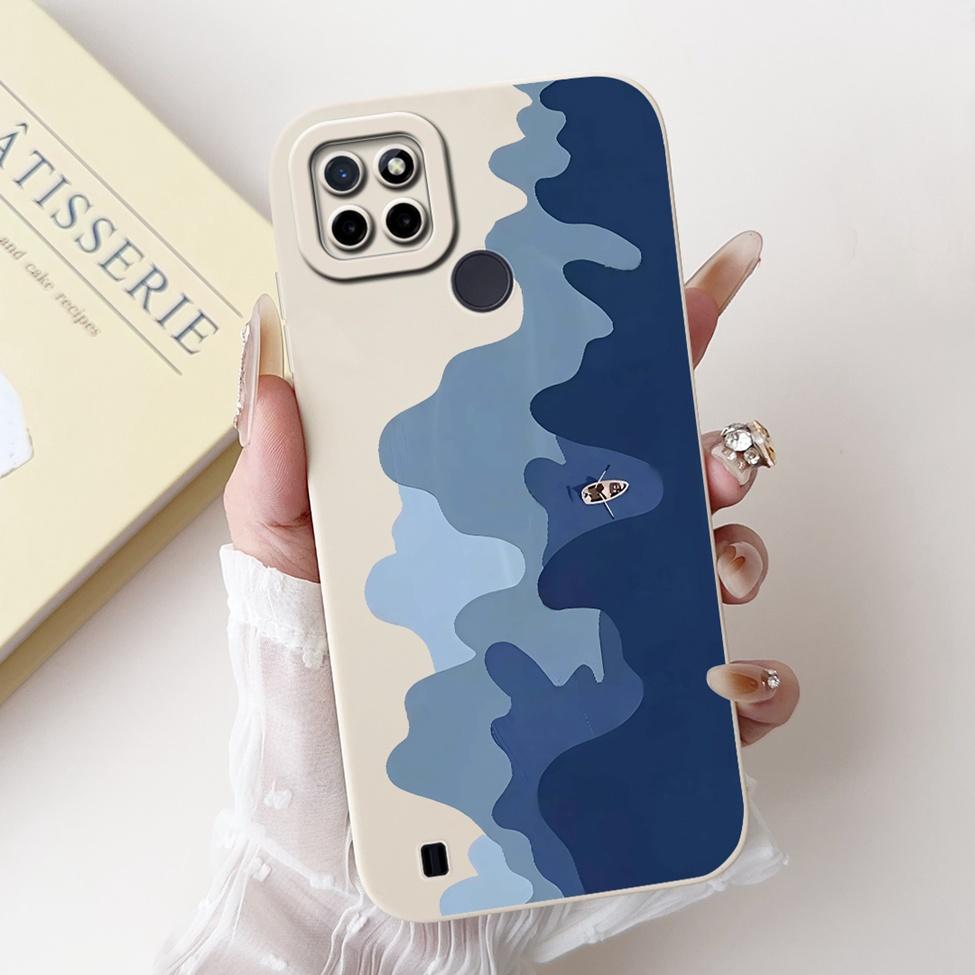 For Realme C21Y RMX3261 RMX3263 C25Y RMX3269 Cover For Realme C21Y Case Cute Cat Funny Cool Fashion Silicone Shockproof Bumper