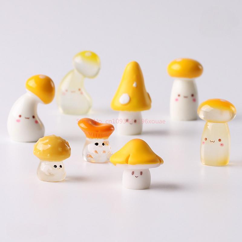 PIOK Mini Elf Mushroom Blind Bag Miniature Figurine Micro Landscape Decor Creative Toy Gift Desktop Ornament For Kids Collectors