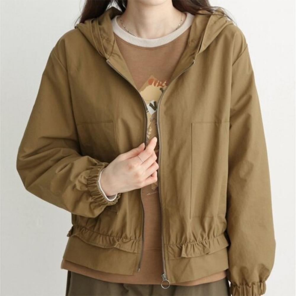 New ArrivalS Open Run Women S Autumn Jumper With Frill Decoration Nylon Zip Up