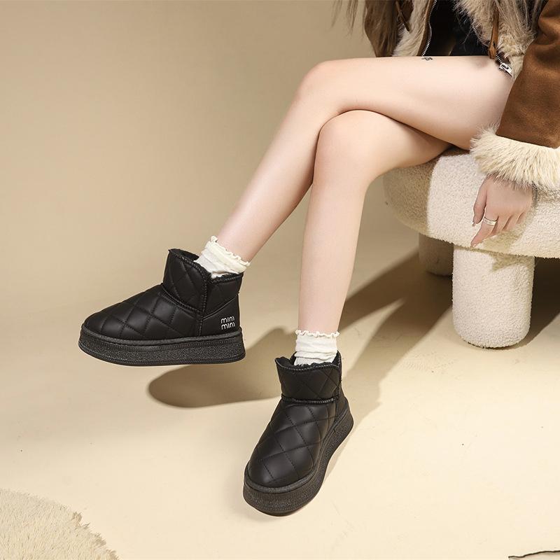 Autumn and Winter Plush Casual Thick Soled Snow Boots for Women