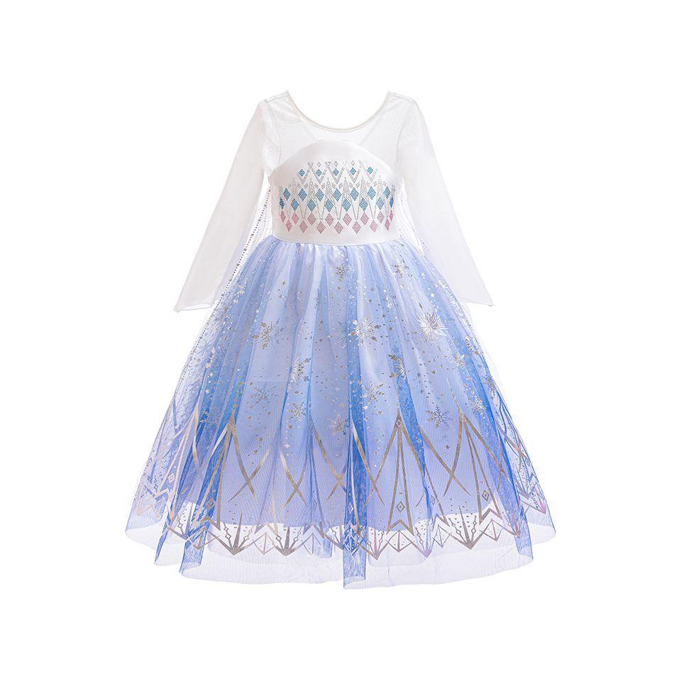 Косплей Белое Платье Принцессы Эльзы Детское Официальное Платье 100 cm