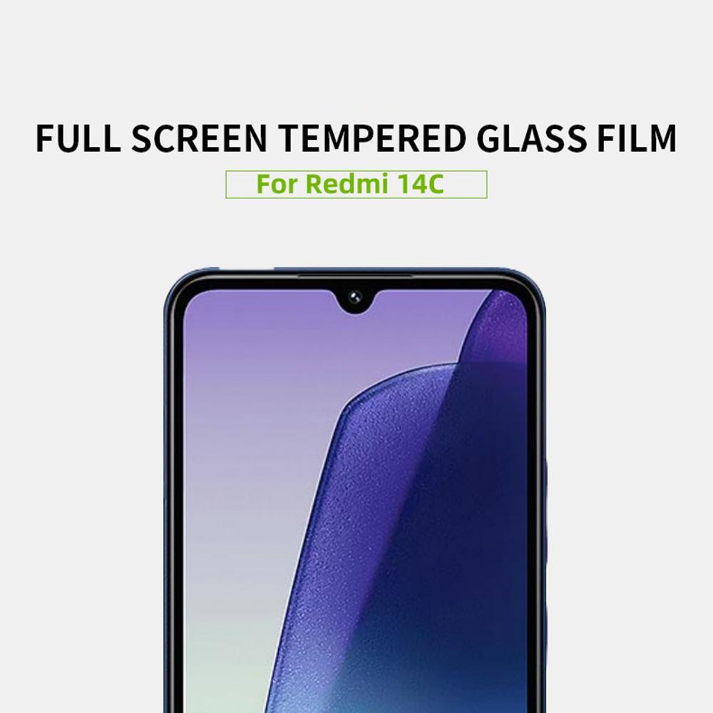 

MOFI JK Series-1 for Xiaomi Poco C75 4G/Redmi 14R 5G/14C 4G Full Screen Protector Anti-Explosion 9H Hardness Type A