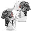 Summer Men's T-Shirt God Religion Christ Jesus Cross 3D Print Hip Hop Loose Short Sleeve Streetwear Vintage Oversized T Shirt