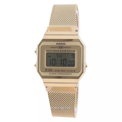 Youth Vintage Gold Tone Stainless Steel Digital A700WMG-9A Unisex Watch