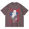 230 Gsm 100% Cotton Chainsaw Man V32 Power Print Unisex Heavy Cotton T Shirt