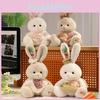 Dress Plaid Cute Cartoon Rabbit Plush Toy For Children Gift And Room Decoration