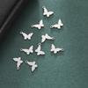 Stylish Reversible Butterfly Pendant Charm Necklace Featuring Crystal Accent for Fashion Trendsetters Daily Use