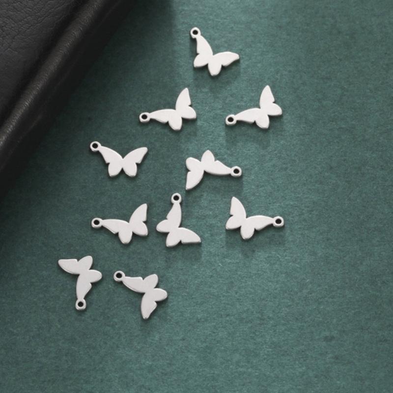 Stylish Reversible Butterfly Pendant Charm Necklace Featuring Crystal Accent for Fashion Trendsetters Daily Use
