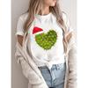 Planta Cacto Fofa Roupas de Feriado Femininas Feliz Natal Moda Camisa Feminina Estampa T-shirt Top Gráfico Camisetas de Ano Novo