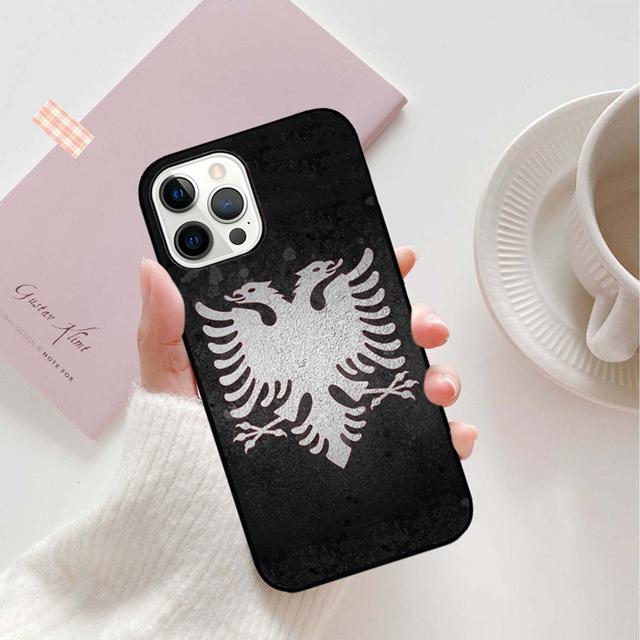 Albania Flag Phone Case Back Cover for iPhone 17 Air 16 15 14 13 11 12 Pro Max Plus Shell Coque