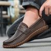 New Fashion Penny Loafter For Men Black Brown Patent Leather Casual Driving Shoes Male Slip On Soft-soled Walking Footwears