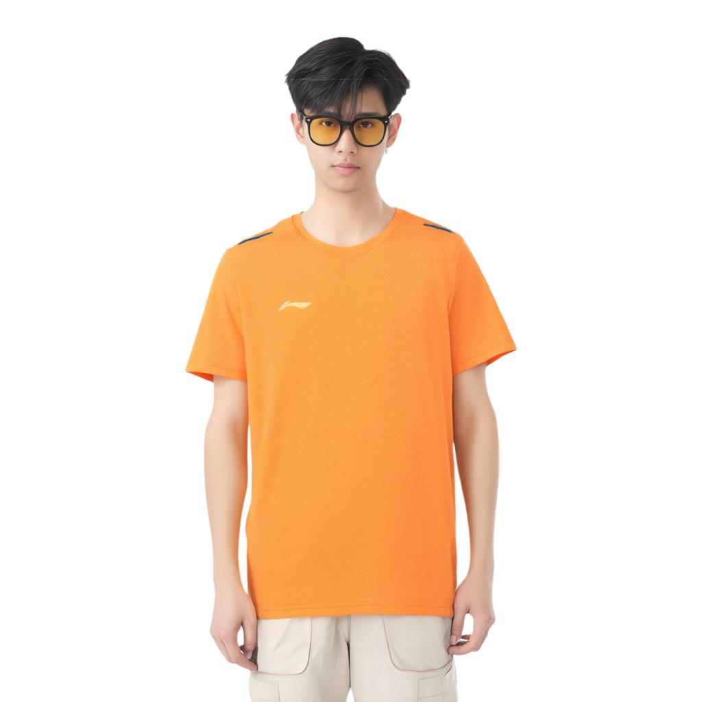 Li Ning Running Collection T Shirt Men's Wheat Orange ATSU551-7