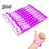 Party Wristbands 100 Pcs VIP Disposable Waterproof Fluorescent Color Bracelets