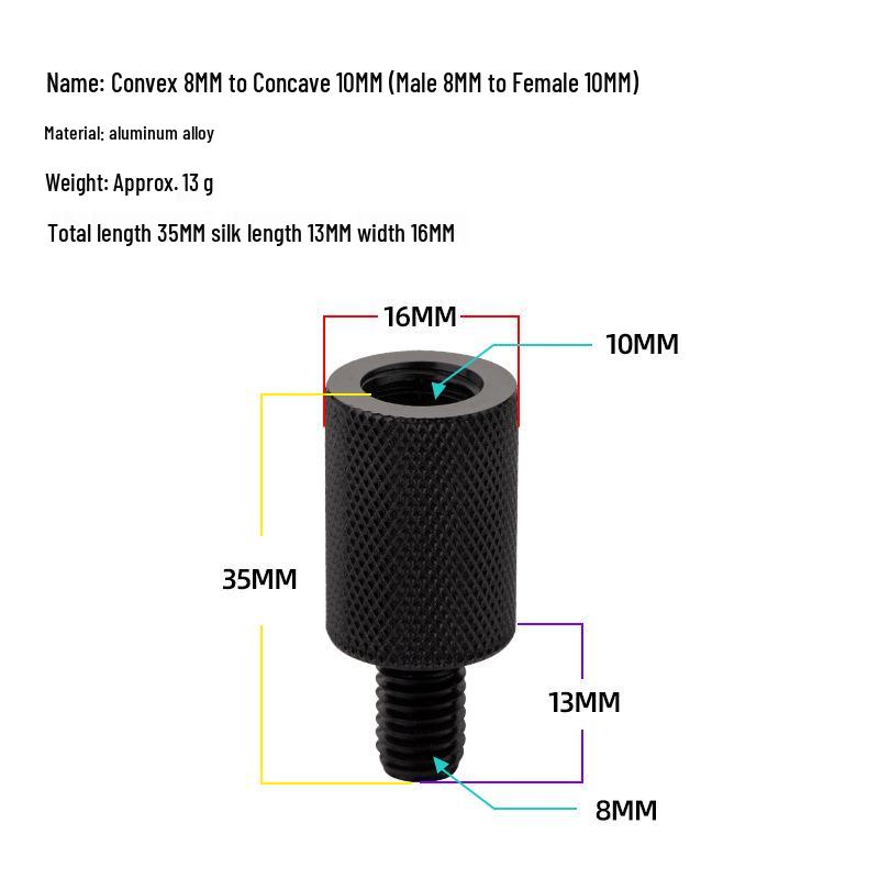 Edelstahl Kescheradapter: 6-8mm auf Imperial 12mm Reduzierstück