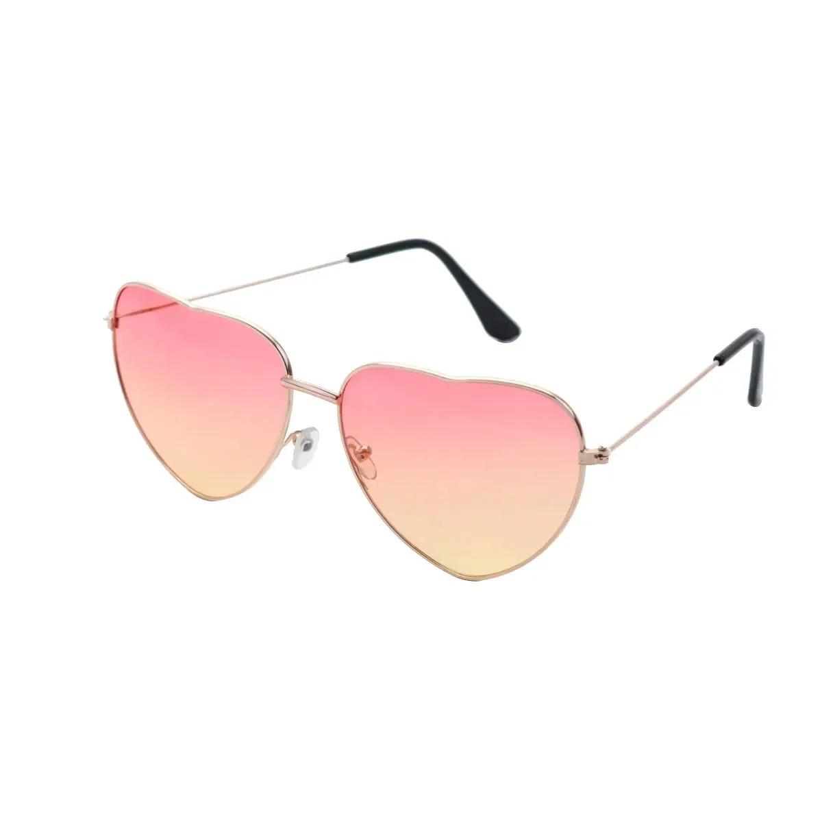 

Vintage Gradient Heart Shaped Sunglasses Metal Frame Women Men Glasses Brand Designer Fashion Eyewear UV400 Shades Goggles