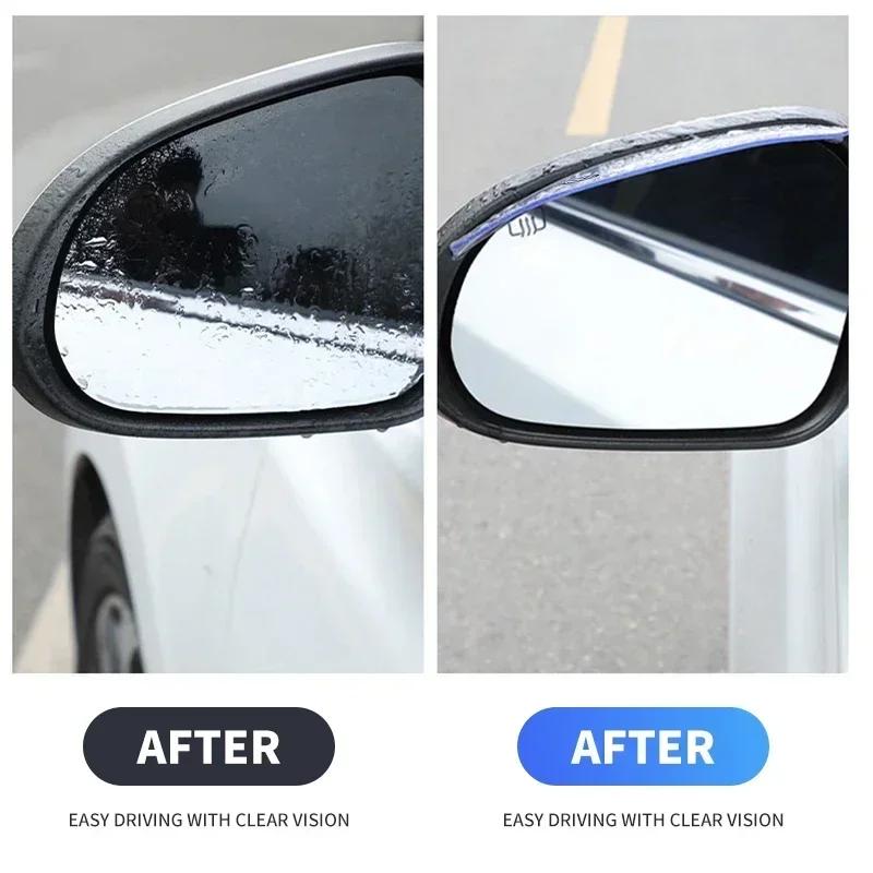 For VW Volkswagen Jetta MK5 Golf 2Pcs Car Rear View Side Mirror Rain Board Eyebrow Sticker For Volkswagen VW Touran Beetle Golf