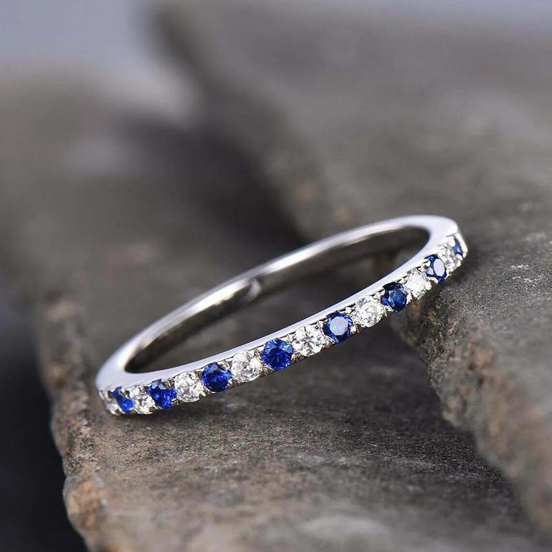 Trendy Versatile Thin Finger Ring Female Daily Wearable Jewelry with Shiny Small Zirconia Delicate Dainty Accessories