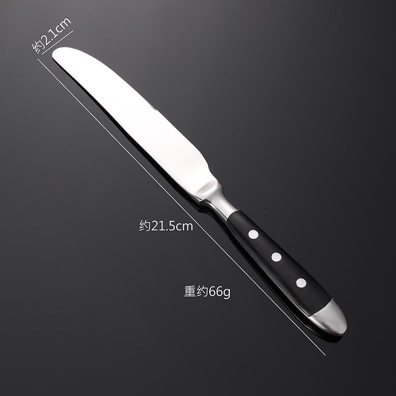 Western Stainless Steel Cutlery Set Wooden Handle Dining Knife Fork Tea Spoon Tableware Set Kitchen Dinnerware