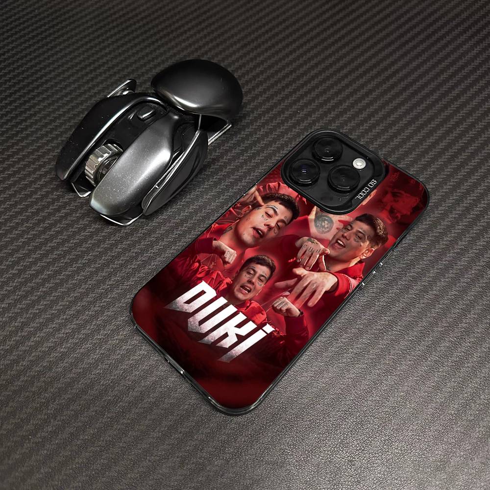 Fashion Rapper DUKI Phone Case Color Silver Shell For LPhone 17 16 16e 15 14 13 12 11 Pro Max Plus
