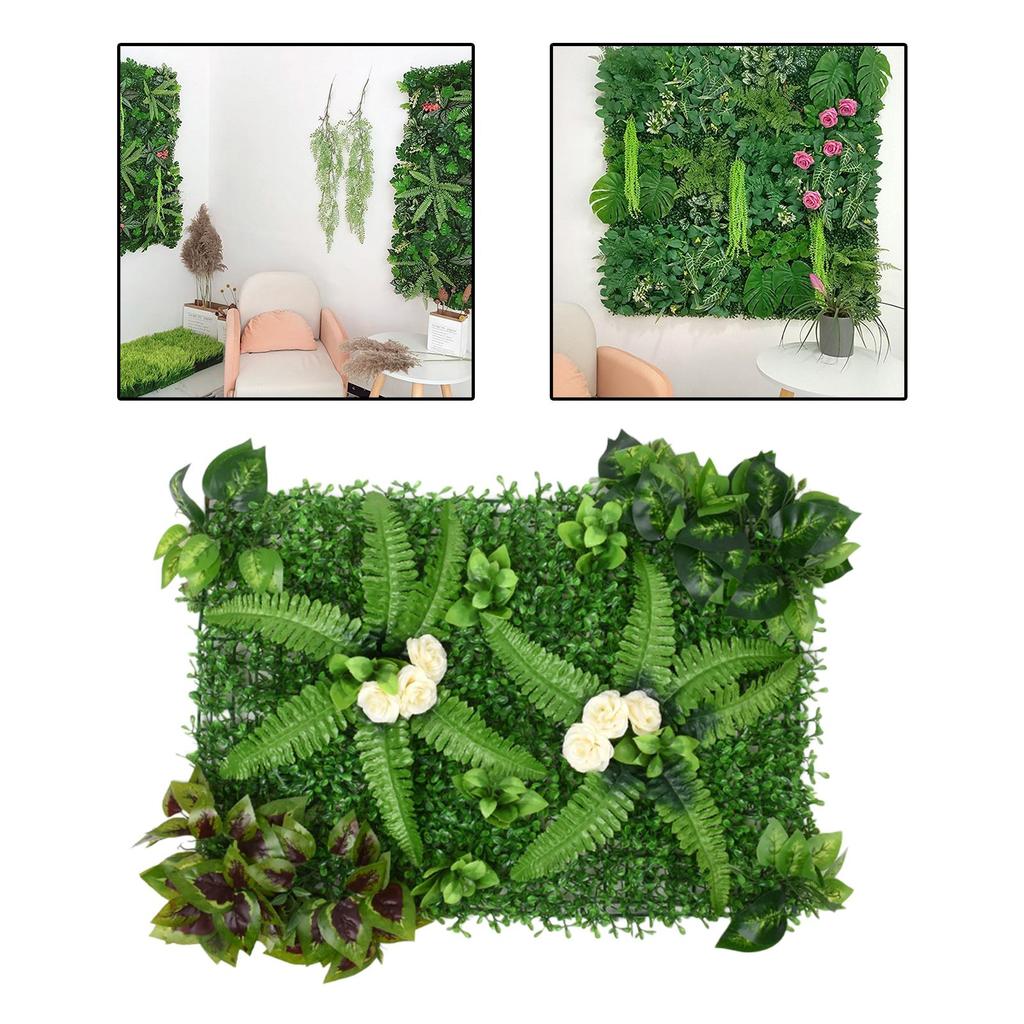 Green Artificial Plants Wall Carpet Decor Artificial Green Wall for Backyard