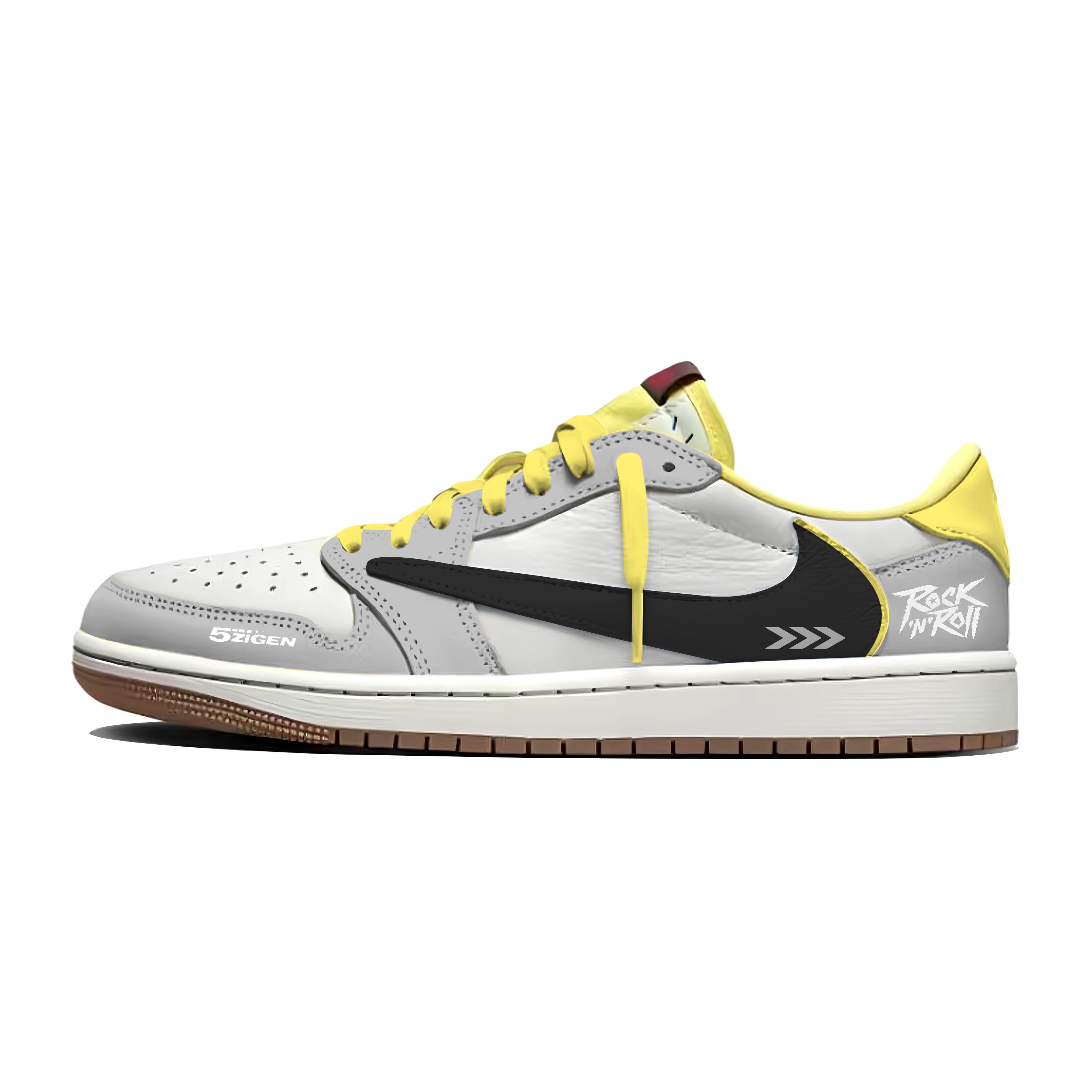 

Jordan x Travis Scott Air Jordan 1 Black Gray Hook Slip Resistant Low top Vintage Basketball Shoes Women s Gray Black DZ4137-700(Team2042- ) 35.5