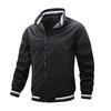 Spring and Autumn New Casual Loose Jacket Men's Spring and Autumn Sports Solid Color Stand-Up Jacket Men's