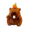 Plush Capybara Keychain Stuffed Animal Doll Key Ring Holder DIY Handbag Pendant Backpack Decoration Kids Adults Birthday Gift