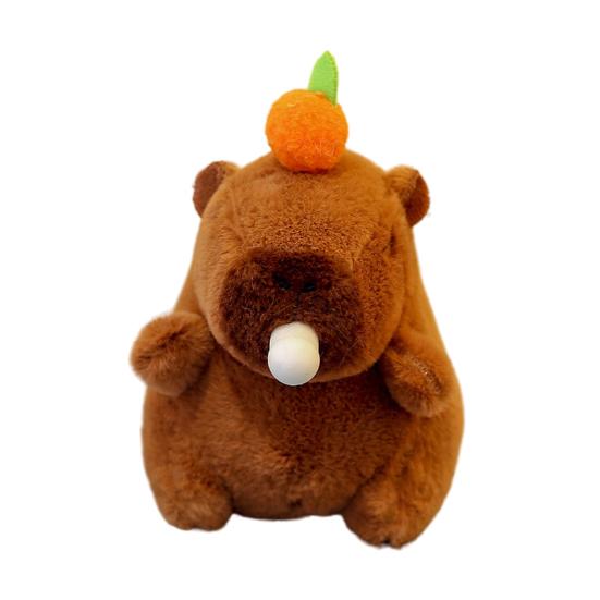 Plush Capybara Keychain Stuffed Animal Doll Key Ring Holder DIY Handbag Pendant Backpack Decoration Kids Adults Birthday Gift