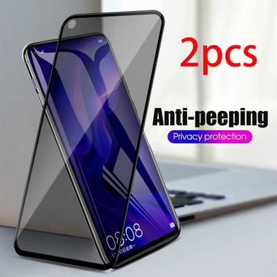 2pcs Anti-spy Protective Tempered Glass for Huawei P20 P30 P40 Lite E 5G Pro Privacy Screen Protector for Huawei P50 P10 Plus Mate 20 30 Glass