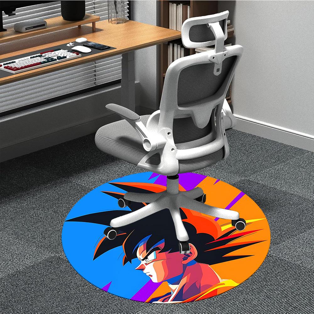 

1pc Dragon Ball Z Chair Carpet for Office Non-Slip,Machine Washable Rug for Office, Room - Holiday Decor - Machine Made yy251017250 80cm by 80cm
