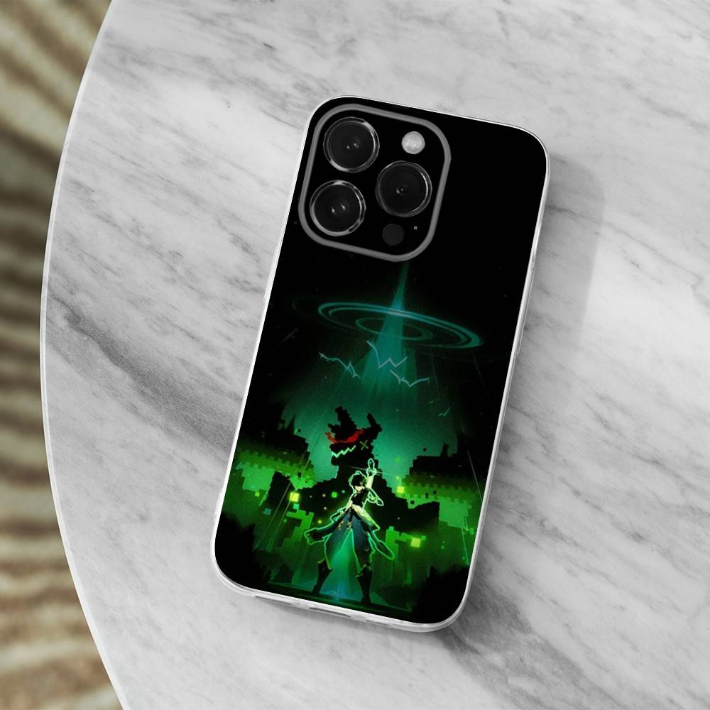 Game Genshin Impact K-Kinich Phone Case For iPhone Max,Plus,11,14,13,XR,SE,12,15,Pro,17,16,X,XS,Mini Transparent Soft Cover