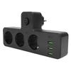 Outlet Extender 3 AC Outlets 3 USB Ports 1 Type C Port Multi Functional Power Strip with Switch for Home