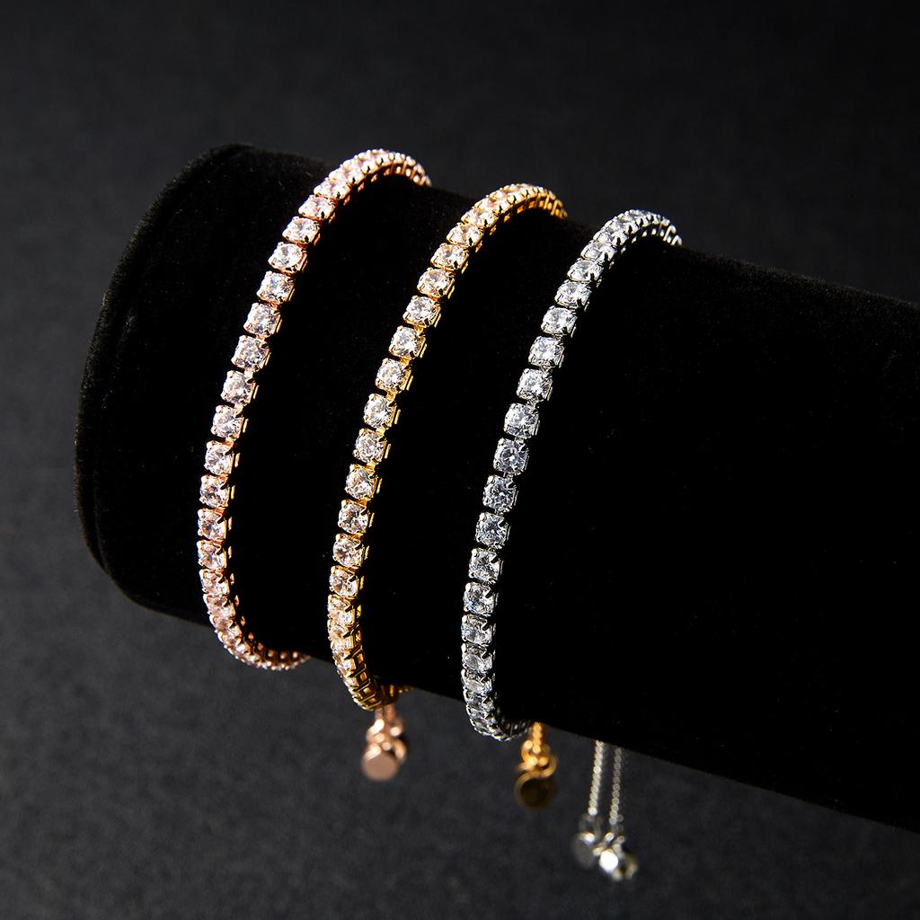 Sparkling Zircon Tennis Bracelets for Women Fashionable Crystal Chain Hand Bracelet Trend Party Engagement Wedding Charm Jewelry
