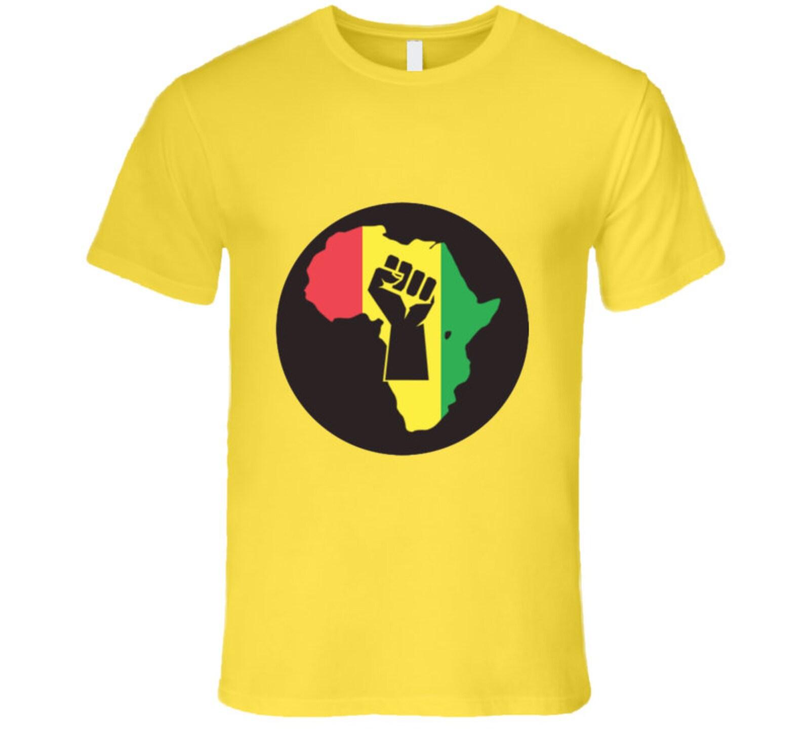 Africa Pride Yellow T Shirt L