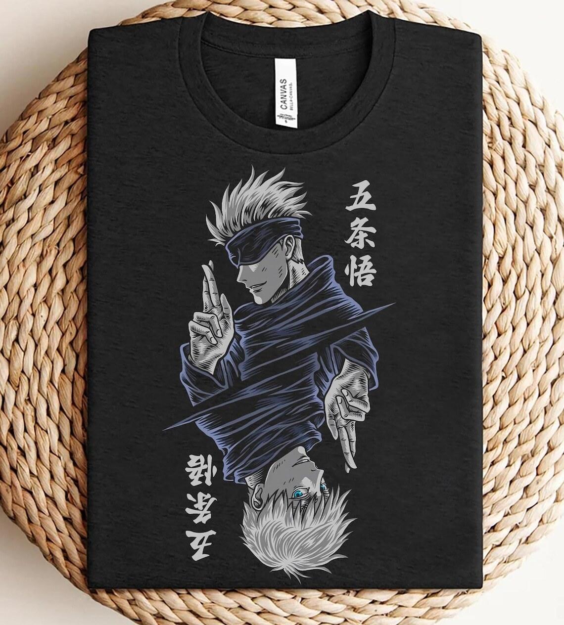

Футболка Годжо Сатору, Футболка Jujutsu Kaisen, Футболка Годжо против Сукуны, Футболка Аниме Манга S