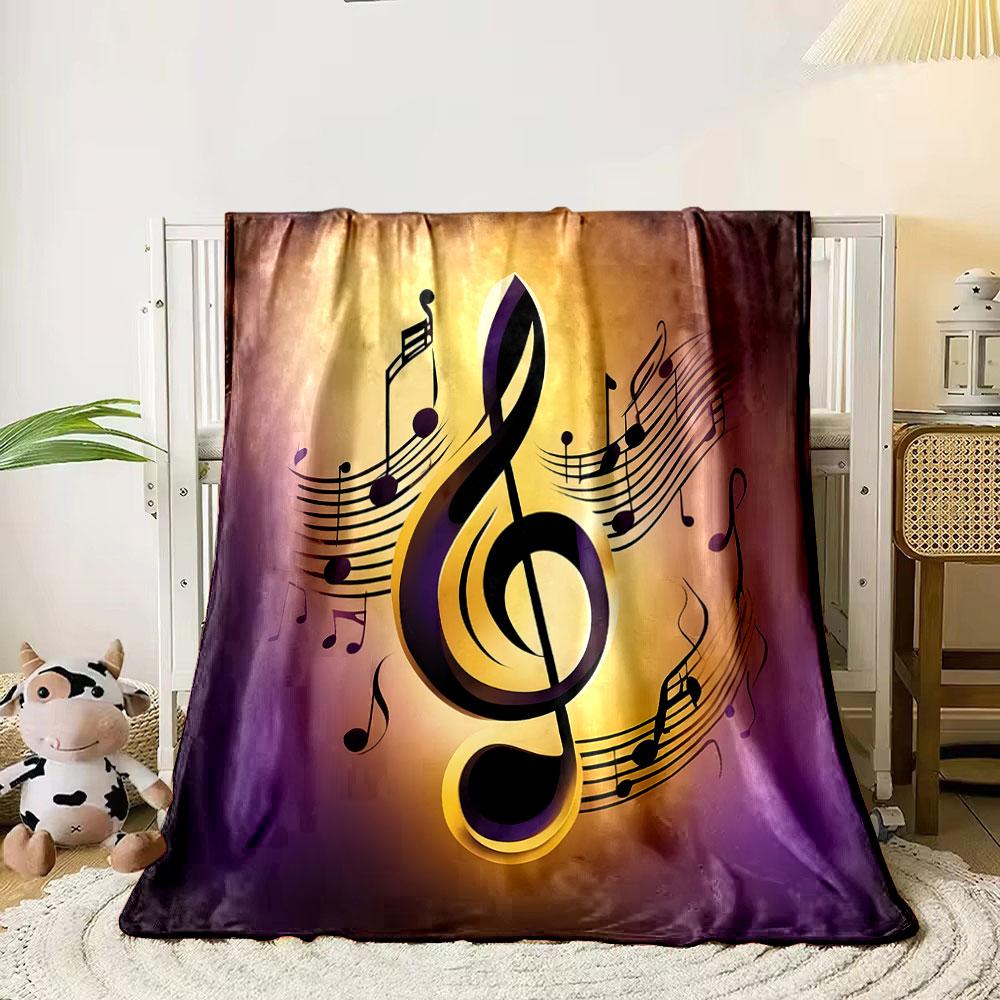Musical Treble Clef Design Print Blanket Soft and Cozy Perfect for the Living Room Bed Sofa or a Nap,gift