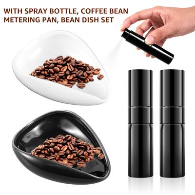 Coffee Bean Dosing Cup and Spray Bottle Set Single Dose Coffee Bean Dosing Cup Ceramic Coffee Dosing Tray Coffee Dosing Vessel